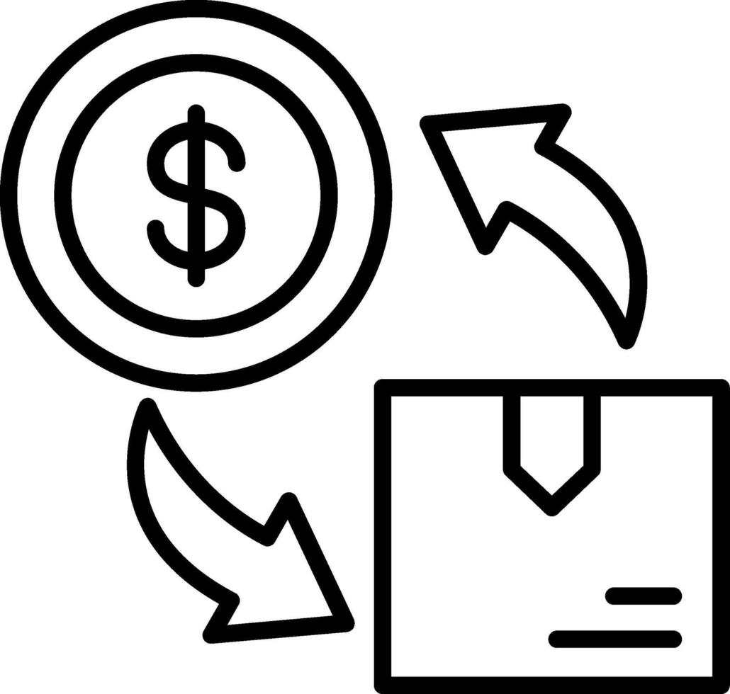Cash Flow Line Icon vector