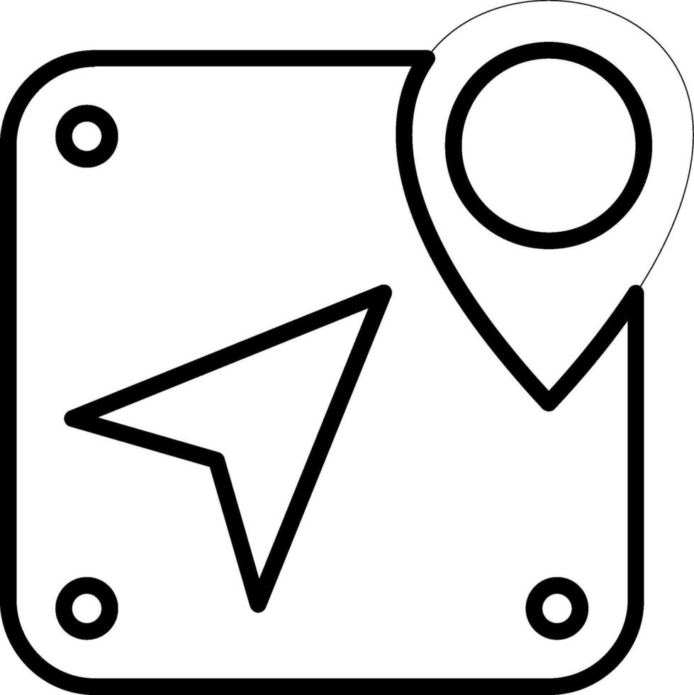 Location Line Icon vector