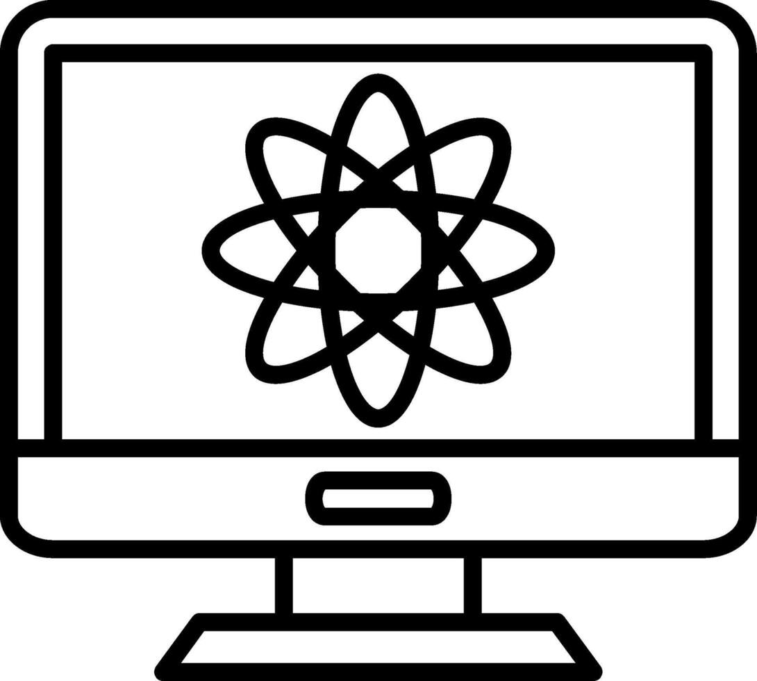Quantum Line Icon vector