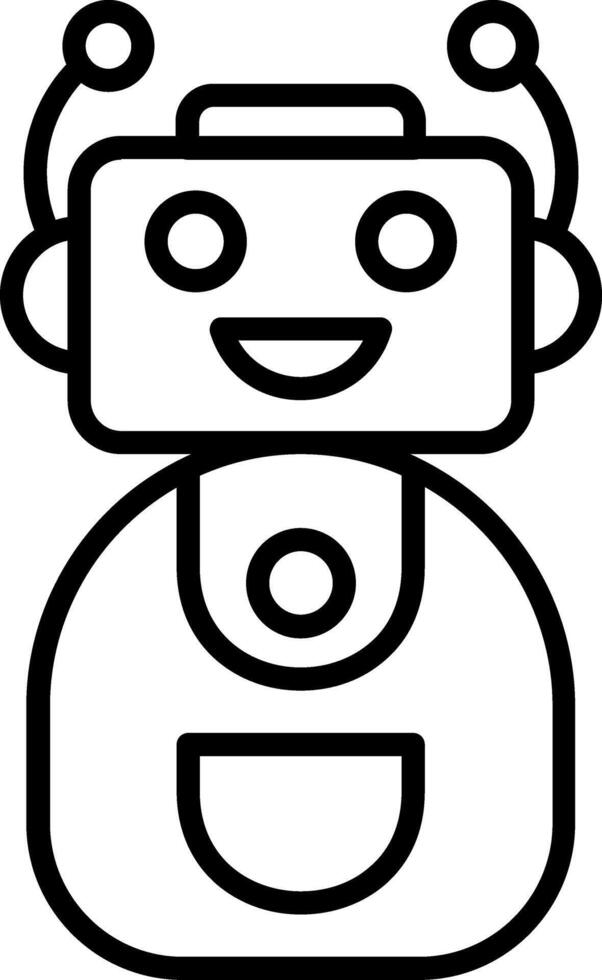 Bot Line Icon vector