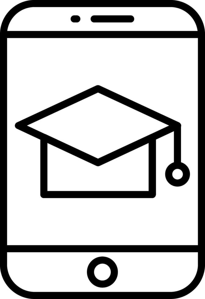 Elearning Line Icon vector