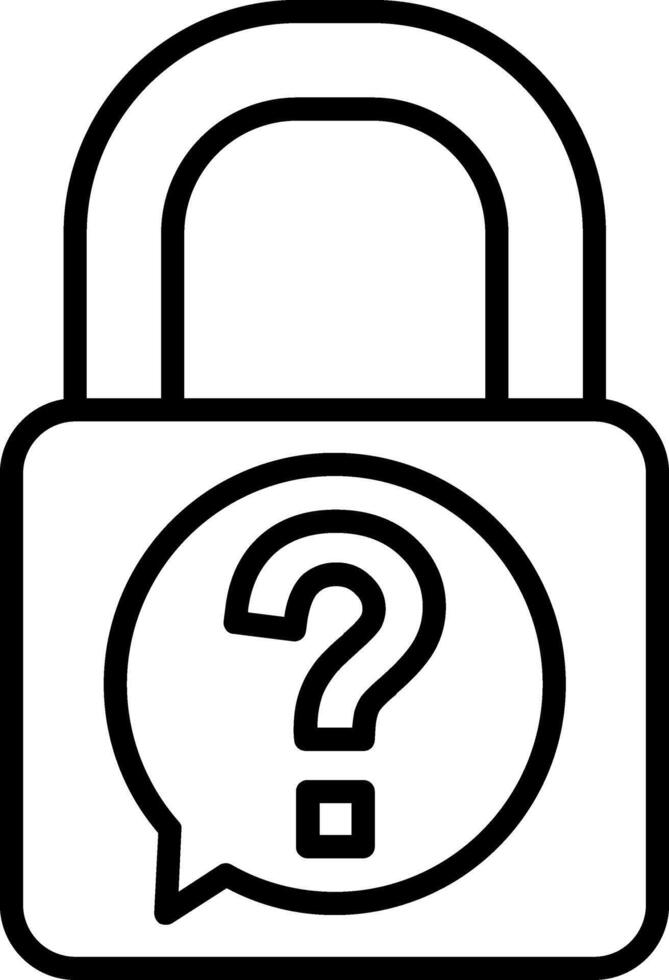 Padlock Line Icon vector