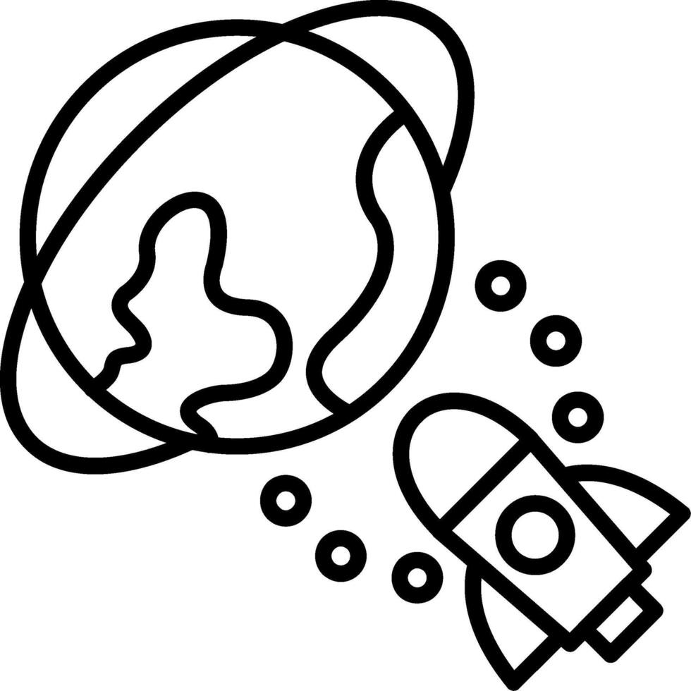 Rocket Line Icon vector