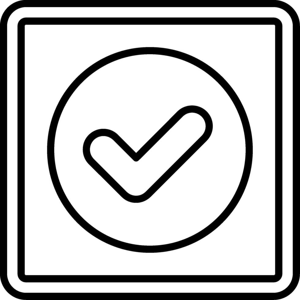Approved Line Icon vector