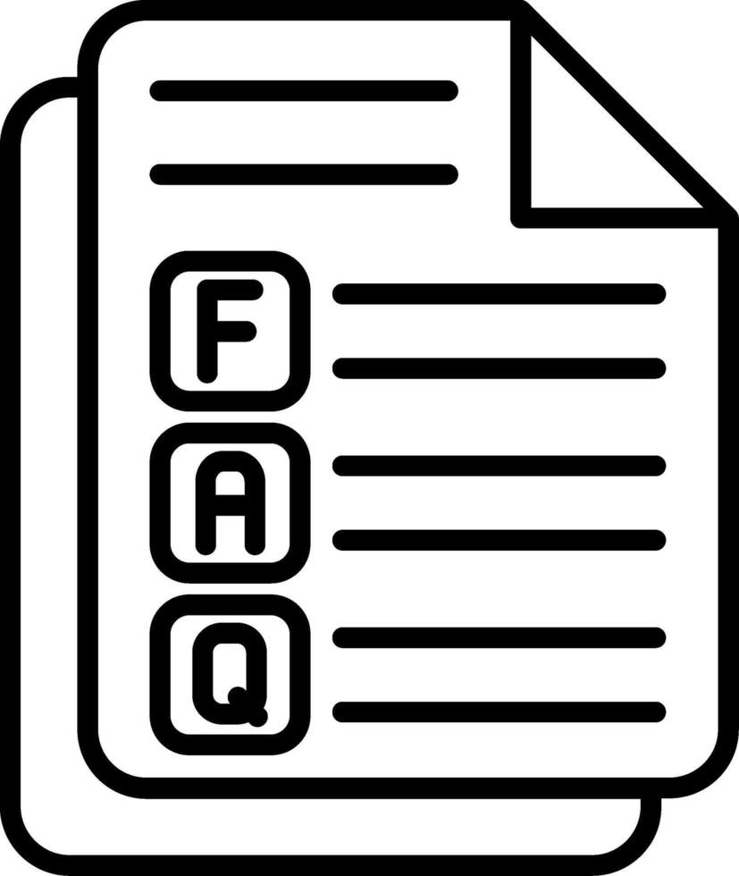 Faq Line Icon vector