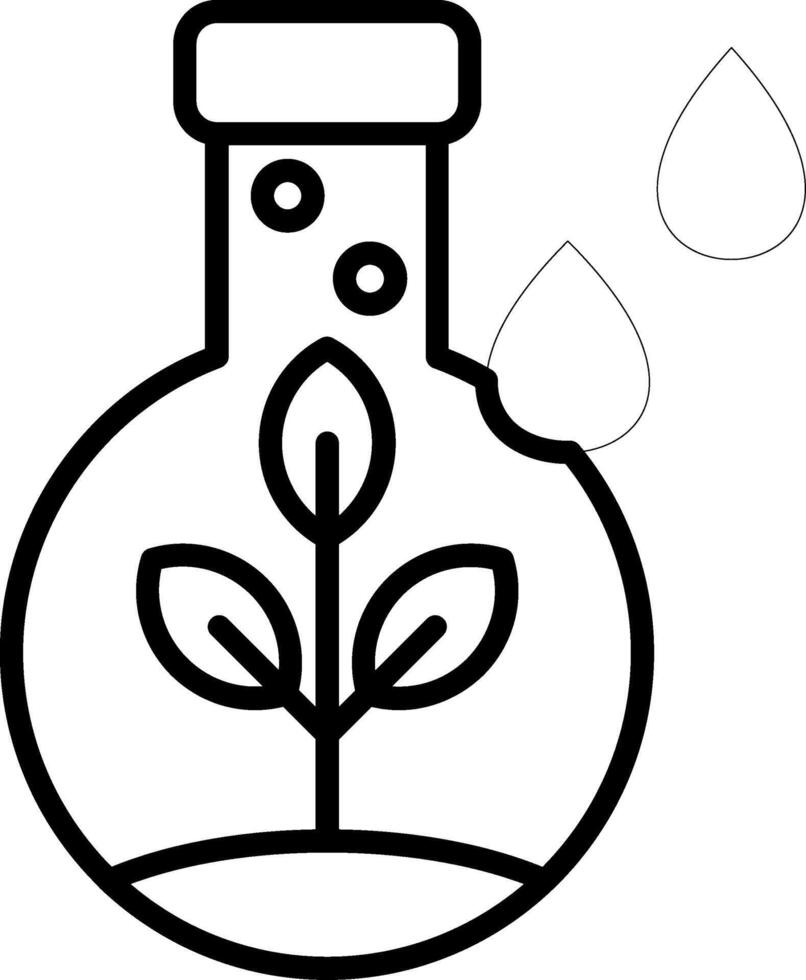 Flask Line Icon vector