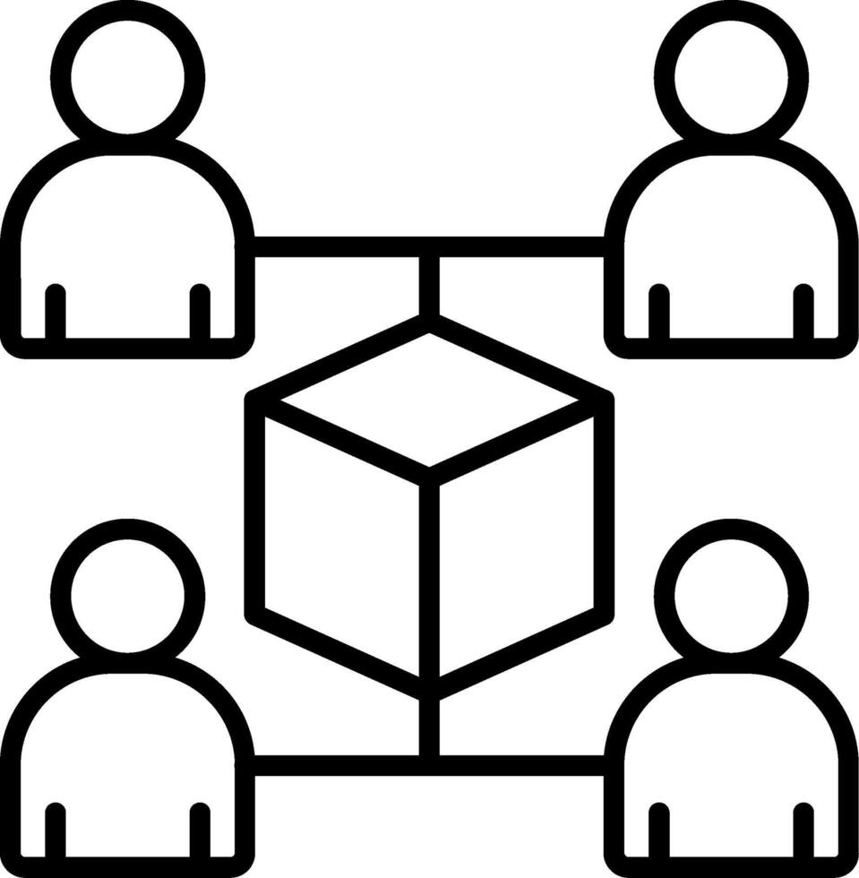 Product Management Line Icon vector