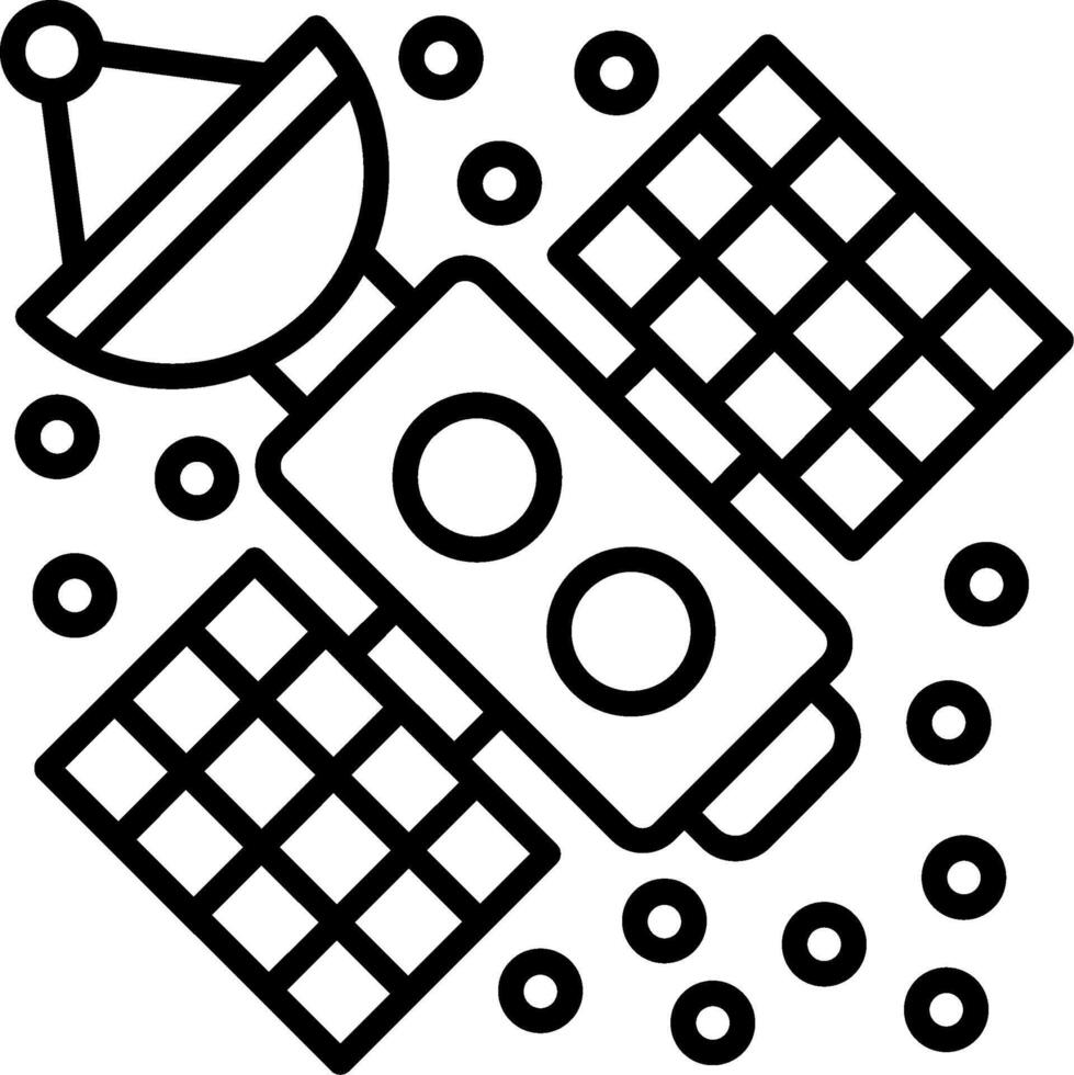 Satellite Dish Line Icon vector