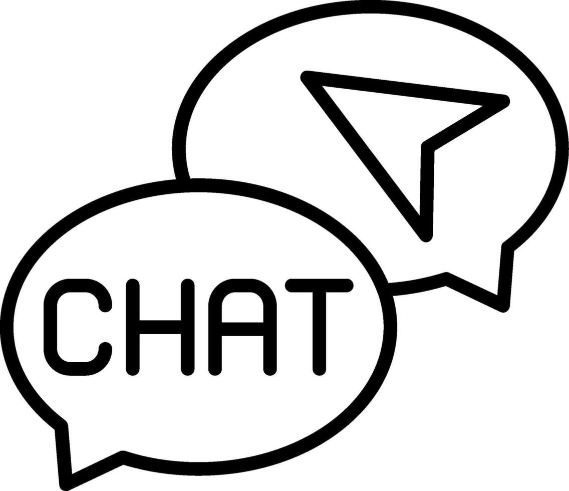 Chat Line Icon vector