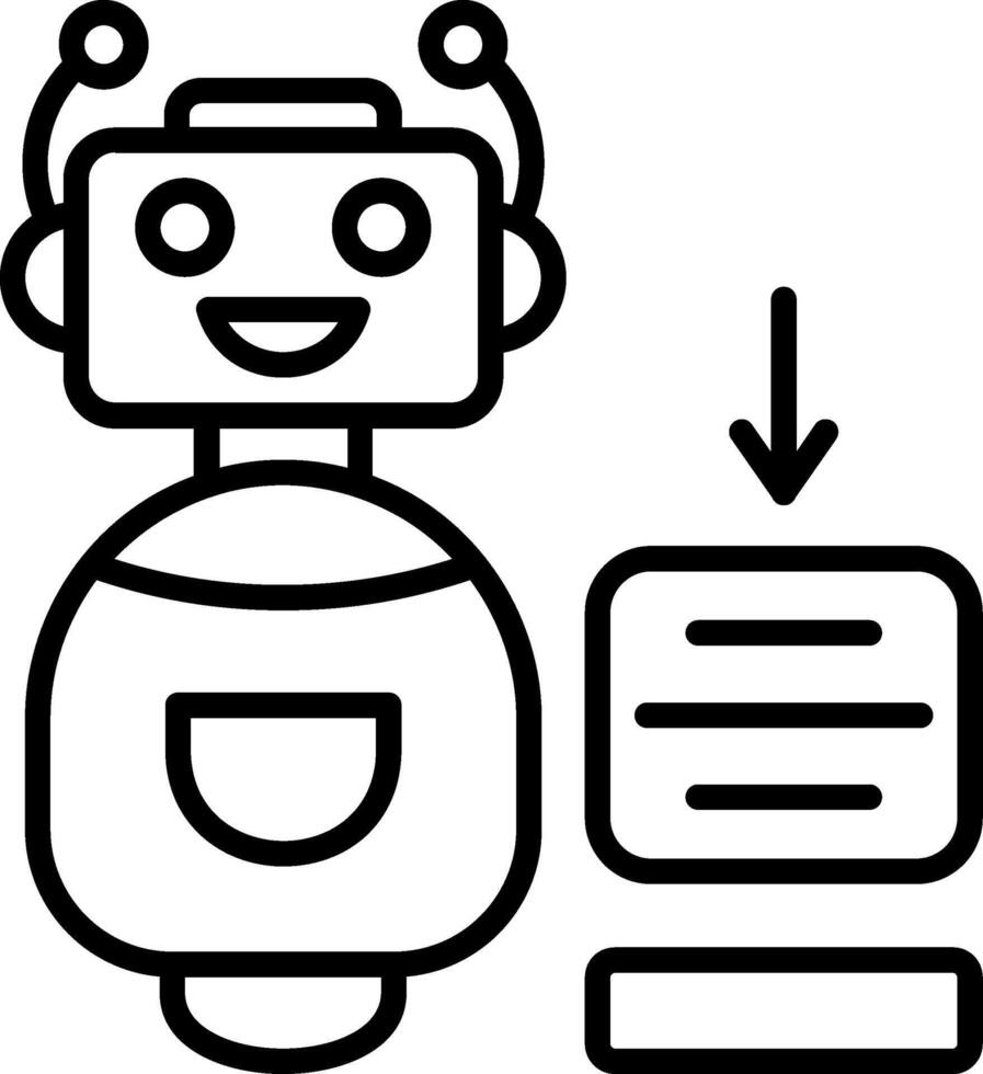 Bot Line Icon vector