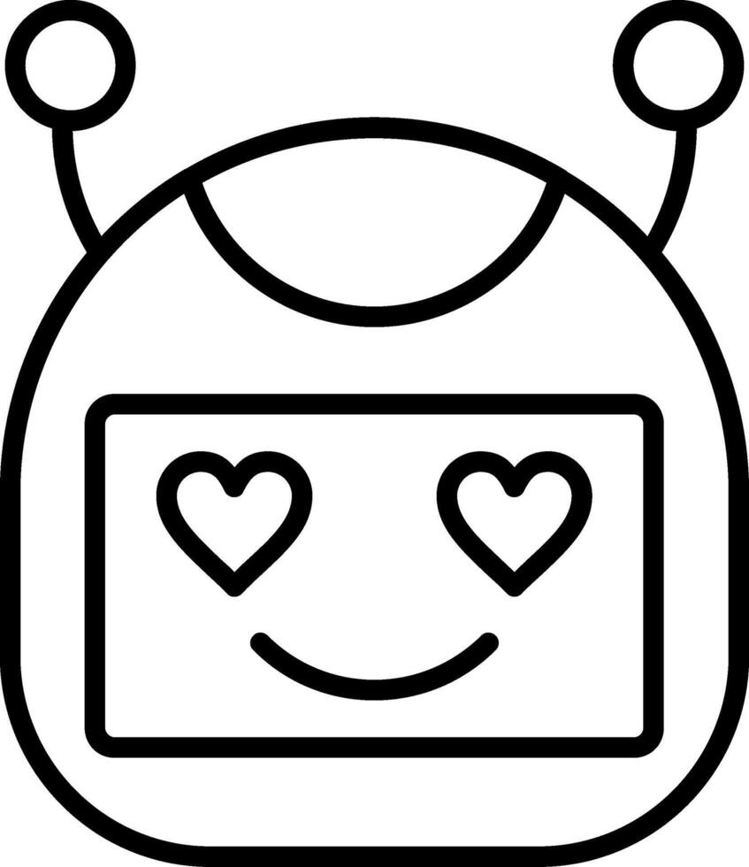Bot Line Icon vector