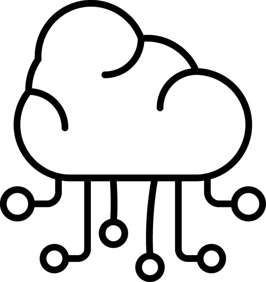 Cloud Line Icon vector