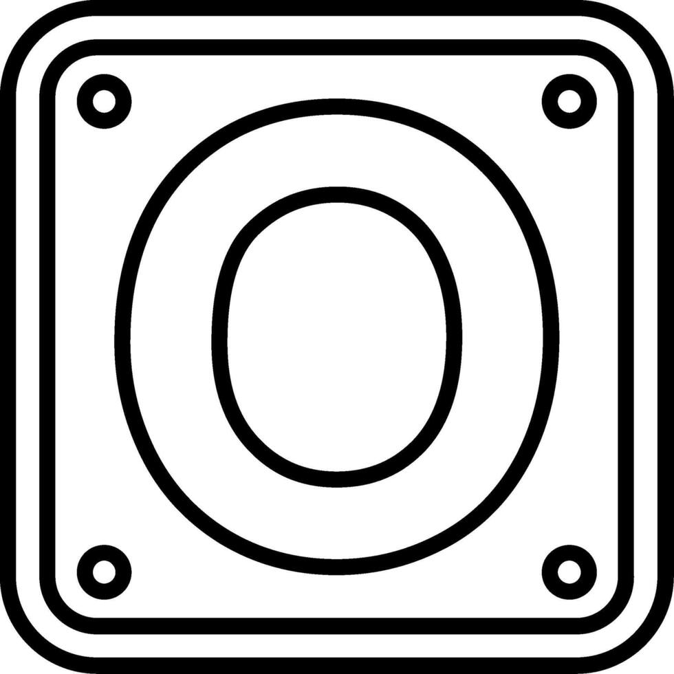 Letter O Line Icon vector