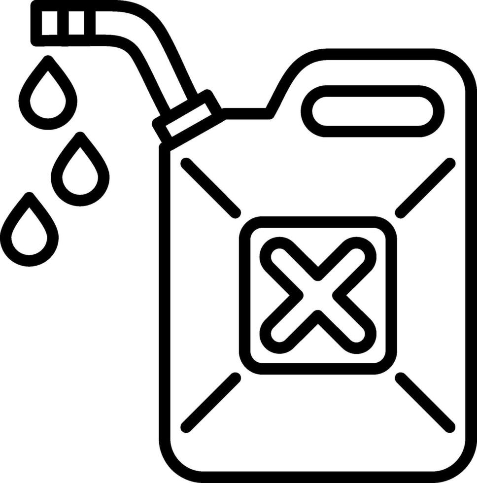 gas can Line Icon vector