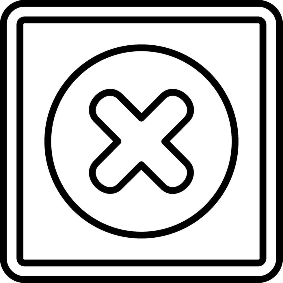 Rejected Line Icon vector