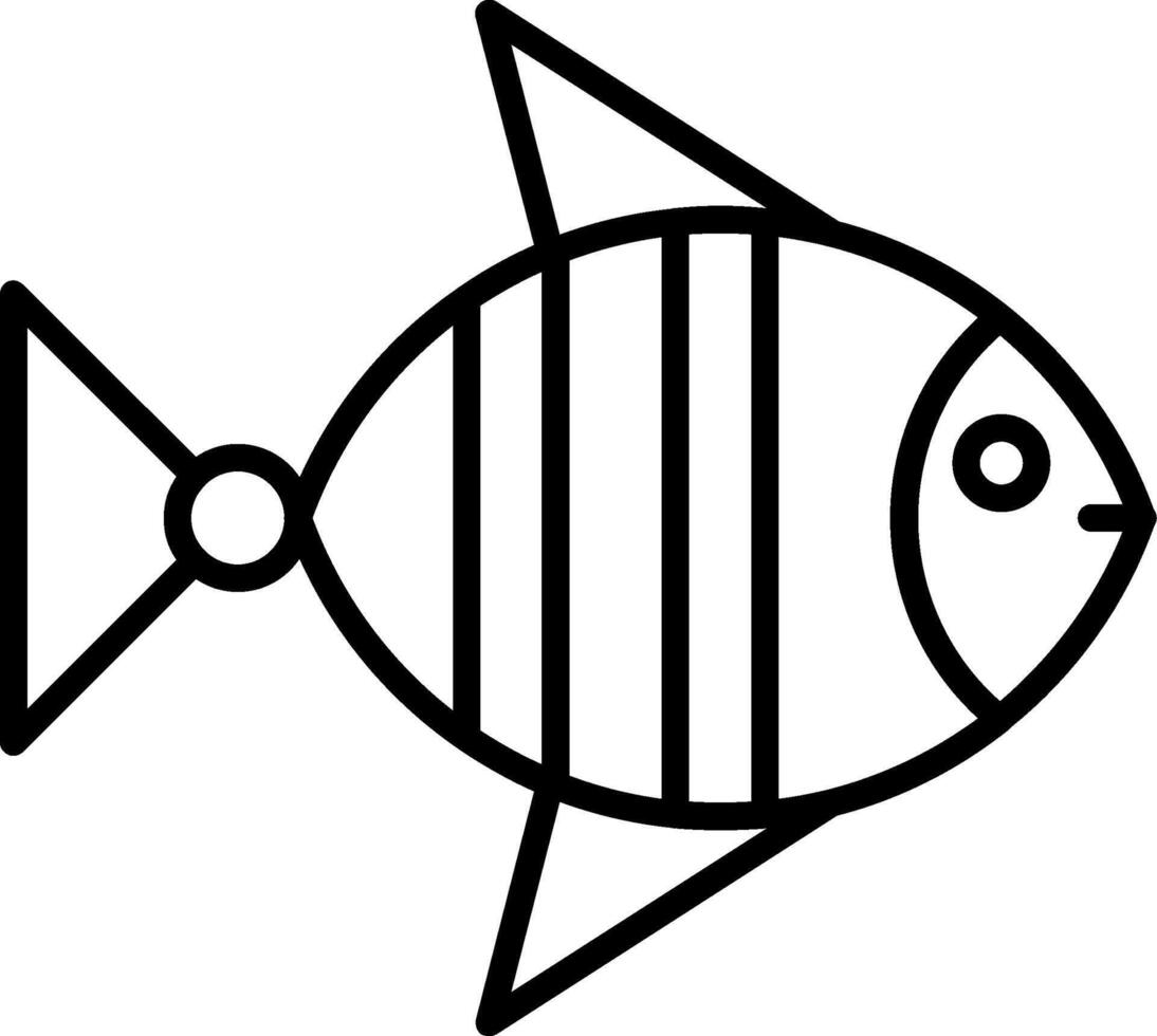 Fish Line Icon vector