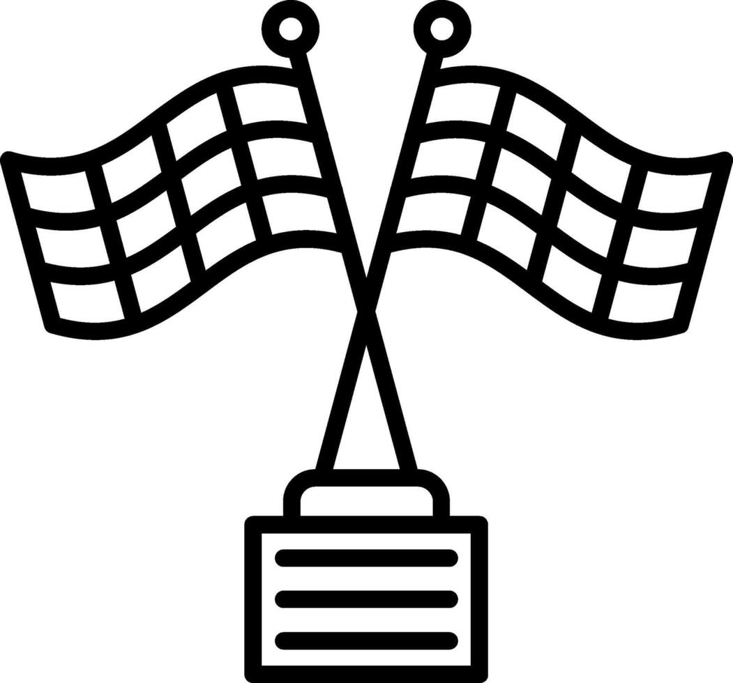 Race Flag Line Icon vector