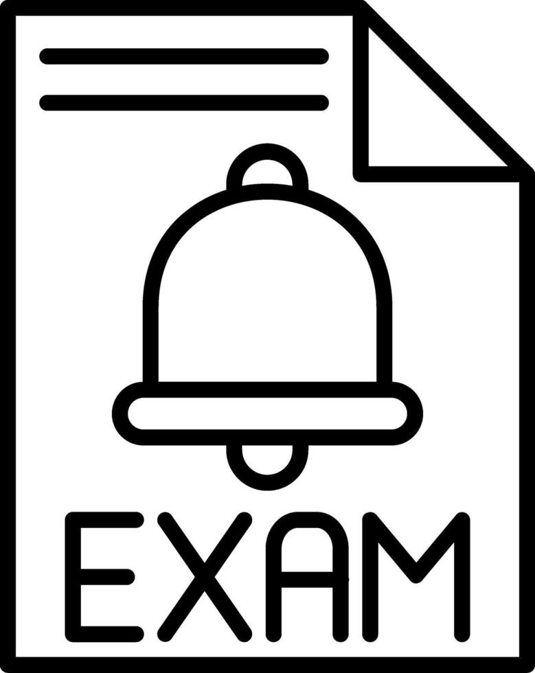 Exam Line Icon vector
