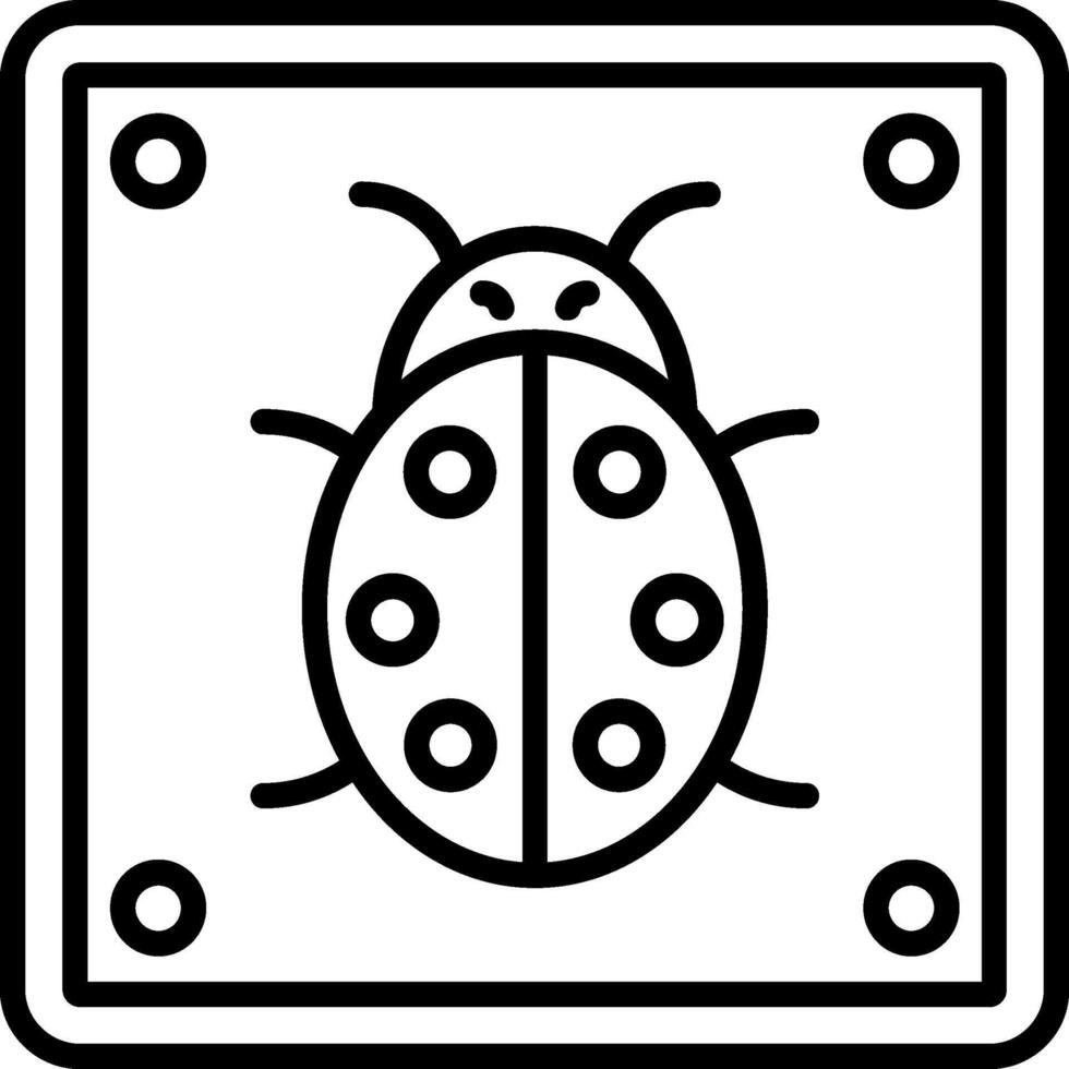 Bug Line Icon vector