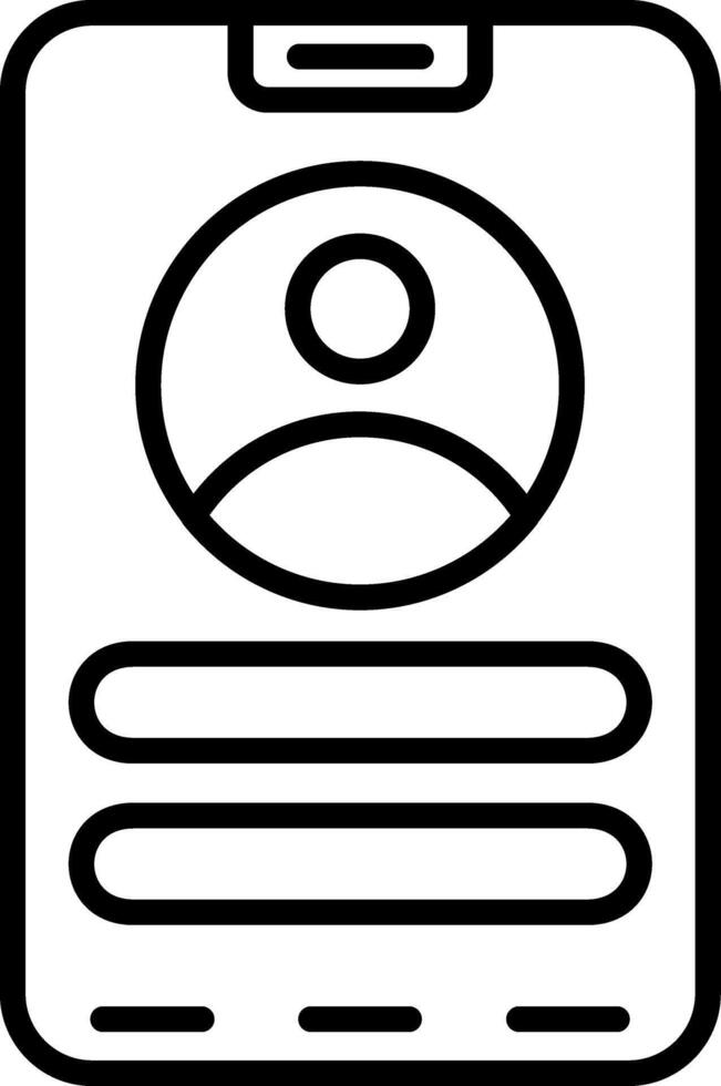 Contact Line Icon vector