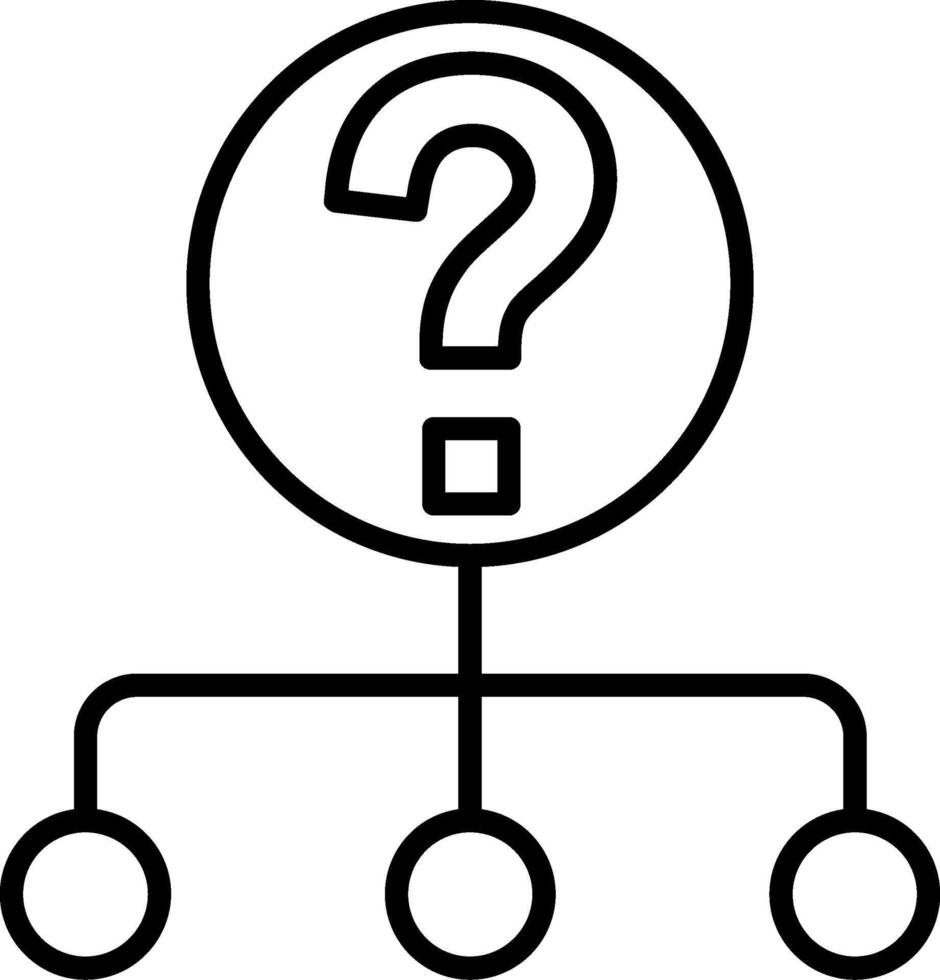 Question Line Icon vector