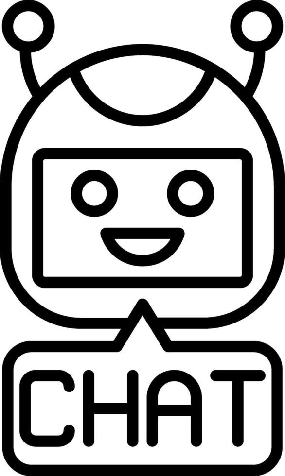 Bot Line Icon vector