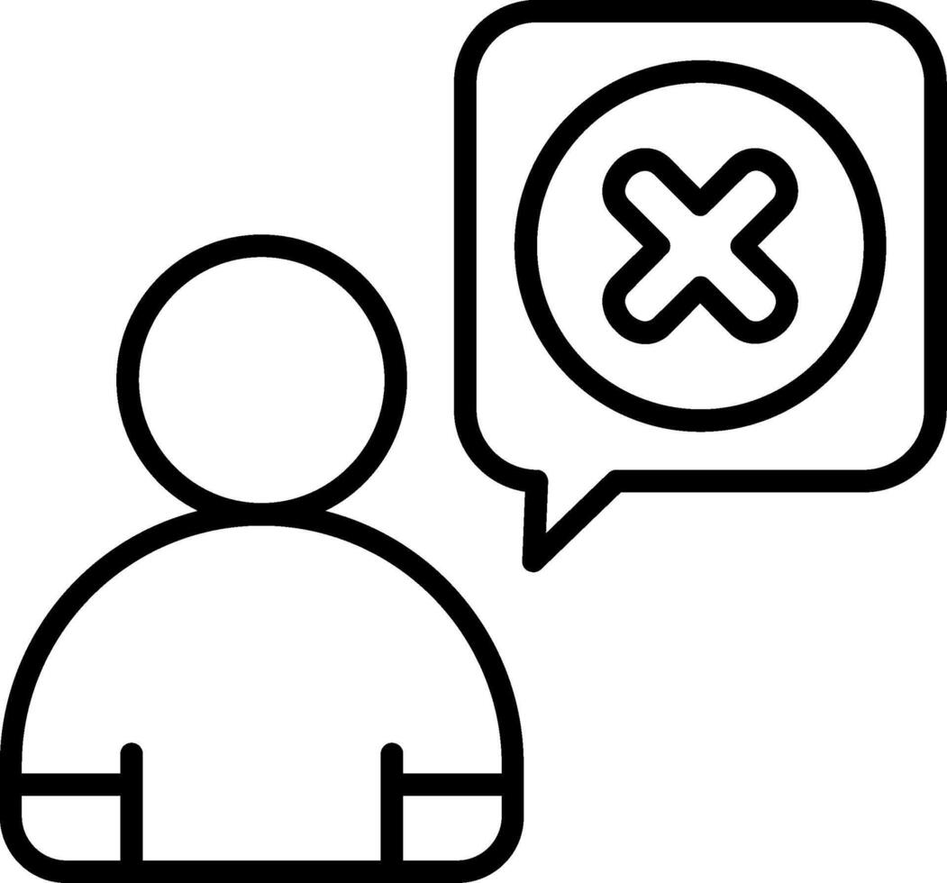 Rejected Line Icon vector