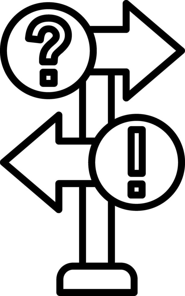 Direction Line Icon vector
