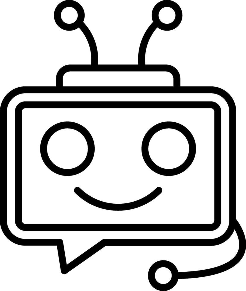 Bot Line Icon vector