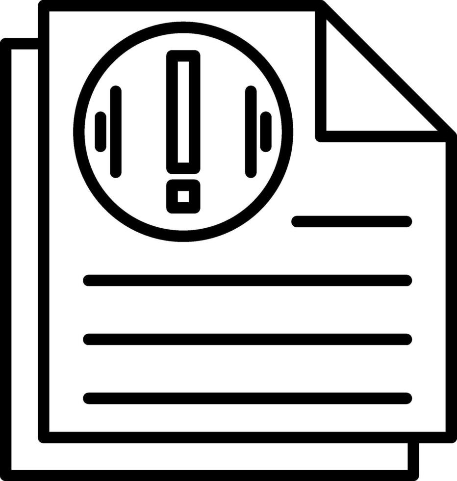 Document Line Icon vector