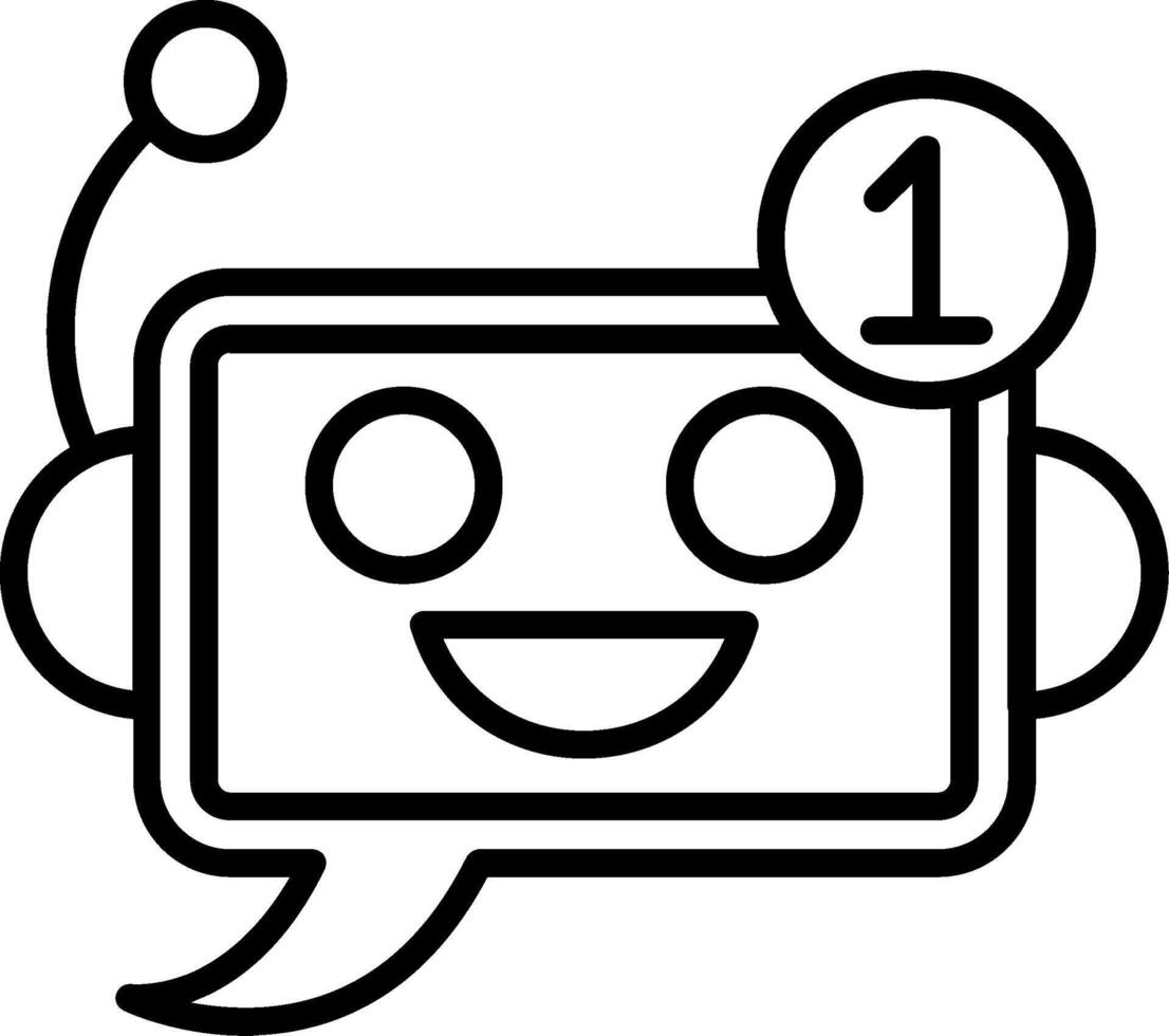 Chat Line Icon vector