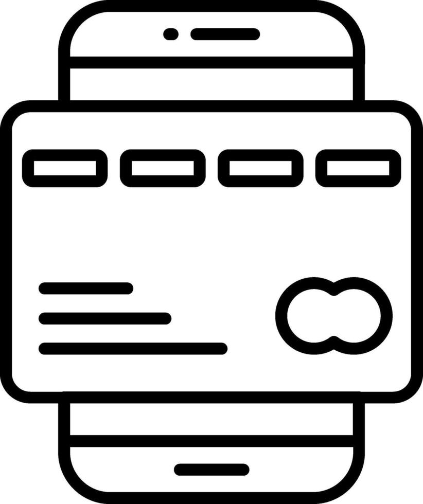 Online Payment Line Icon vector