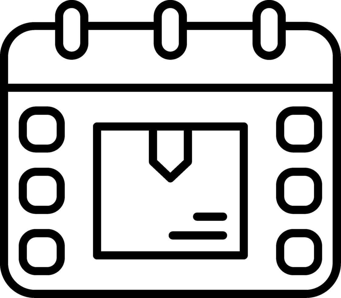 Schedule Line Icon vector