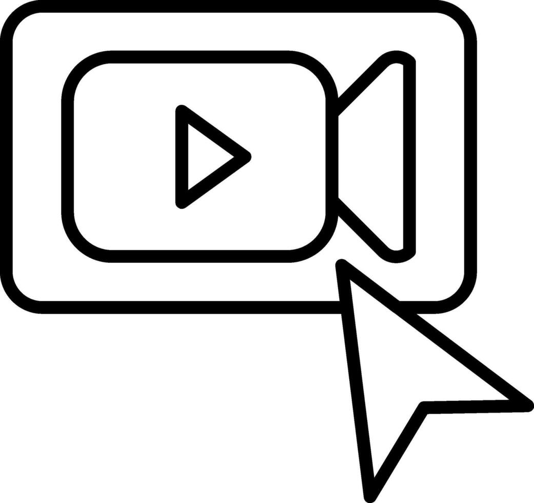 Recording Line Icon vector