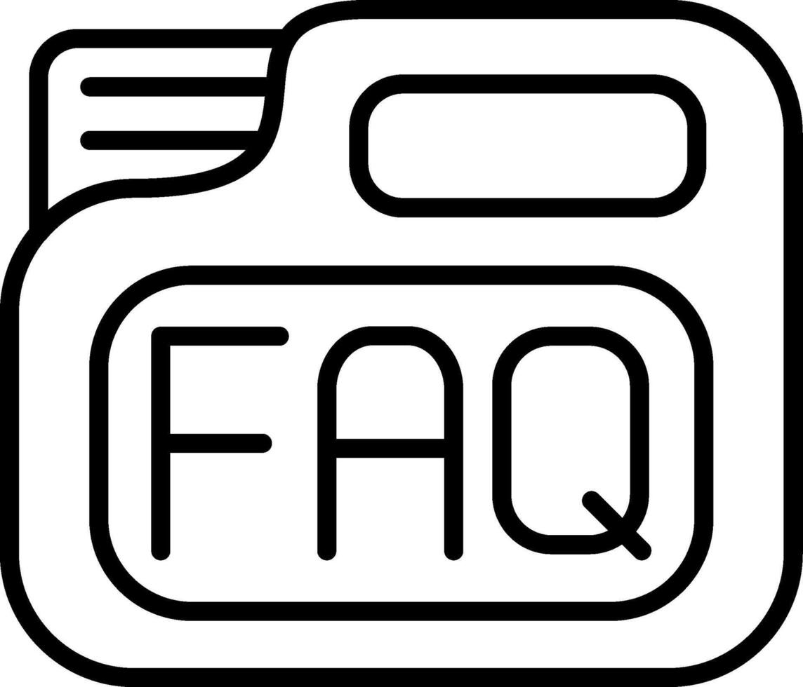 Faq Line Icon vector