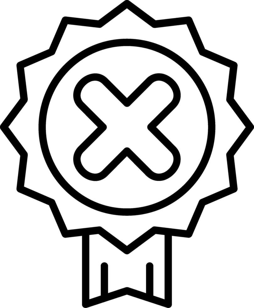 Rejected Line Icon vector
