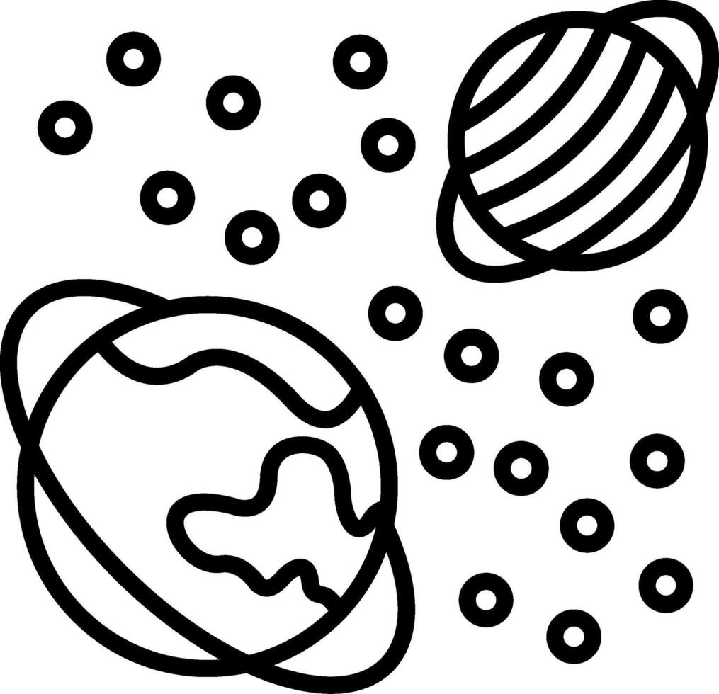 Universe Line Icon vector