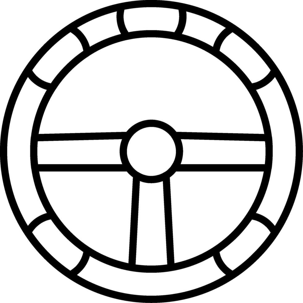 Steering Wheel Line Icon vector