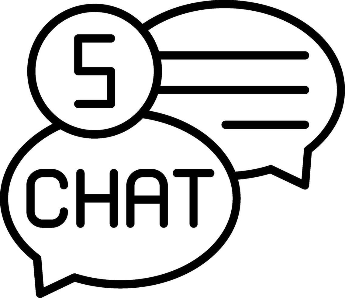 Chat Line Icon vector