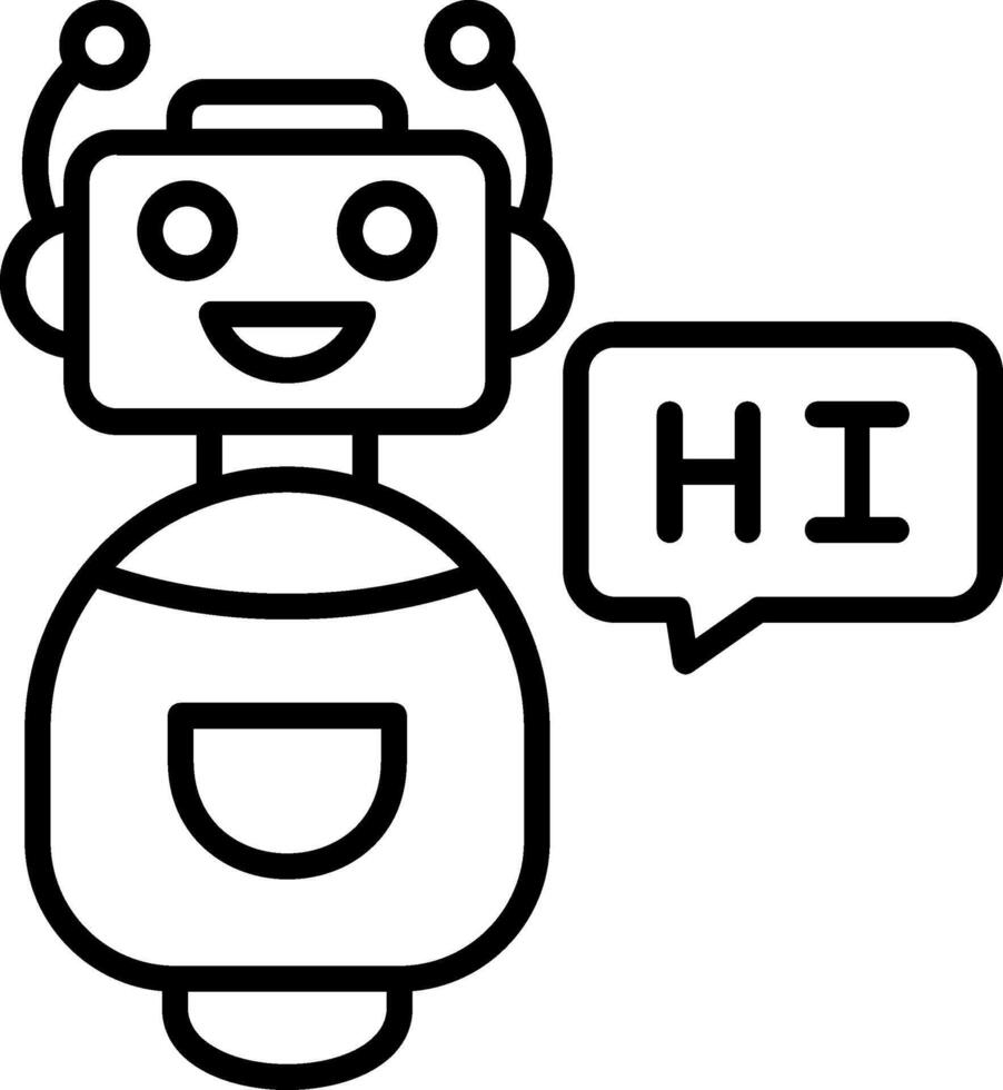 Bot Line Icon vector