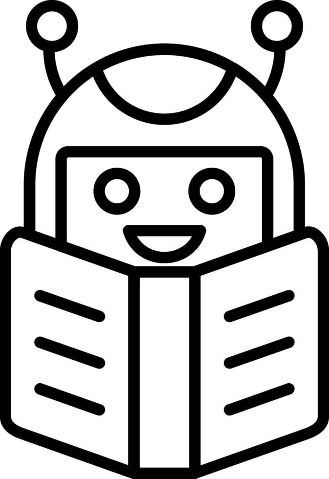 Bot Line Icon vector