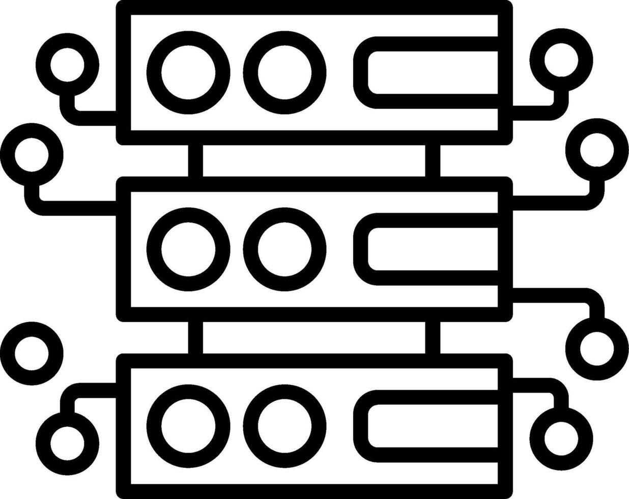 Database Line Icon vector