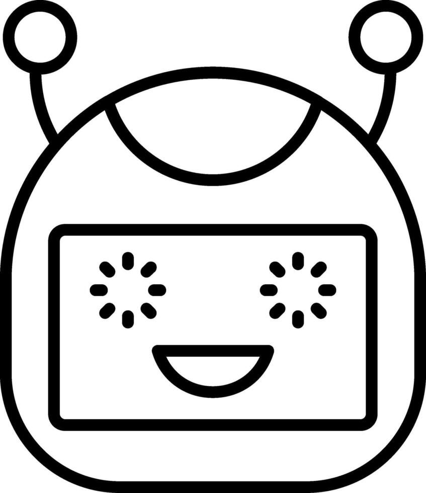 Bot Line Icon vector