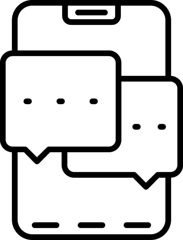Chat Balloon Line Icon vector