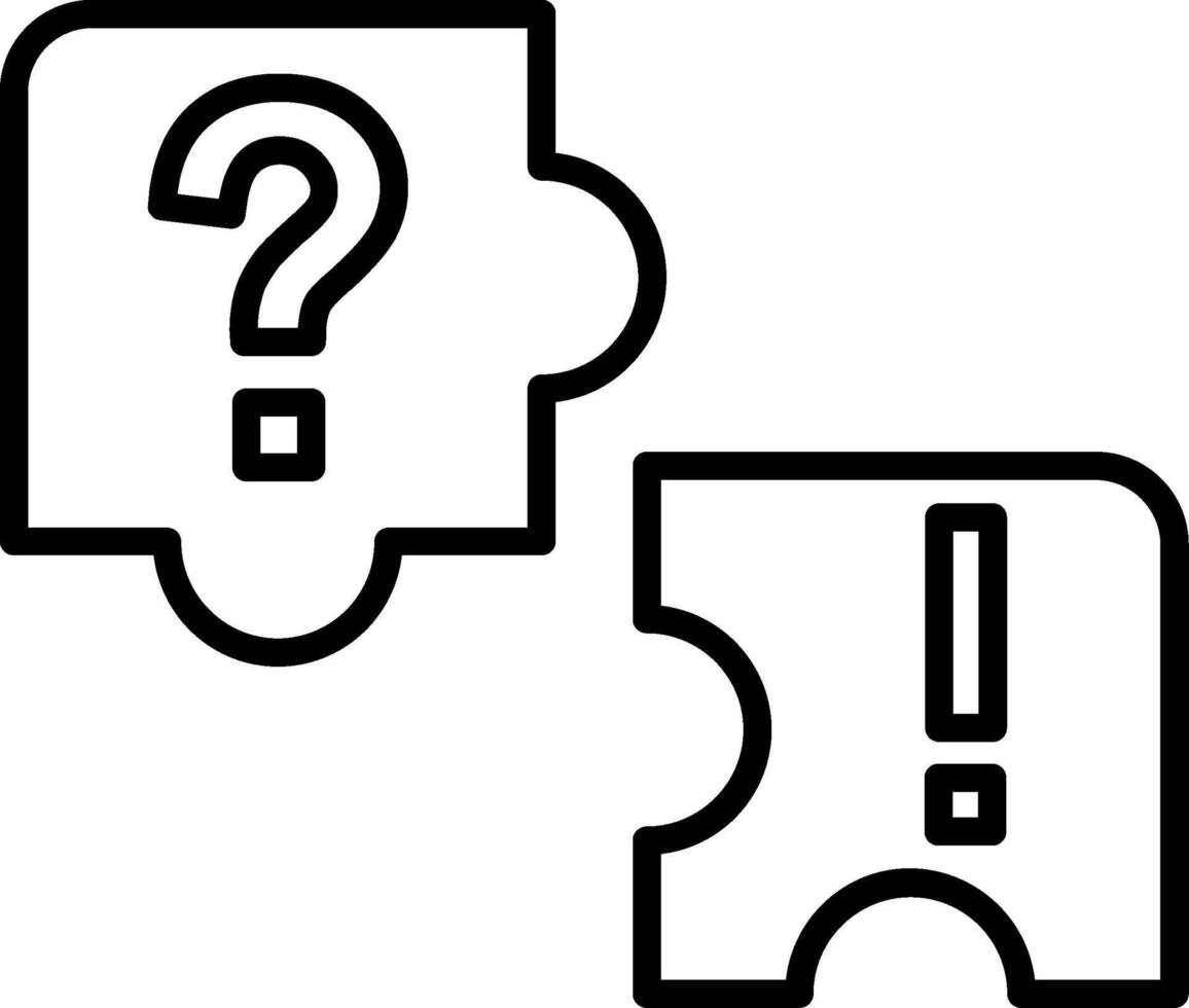 Puzzle Line Icon vector