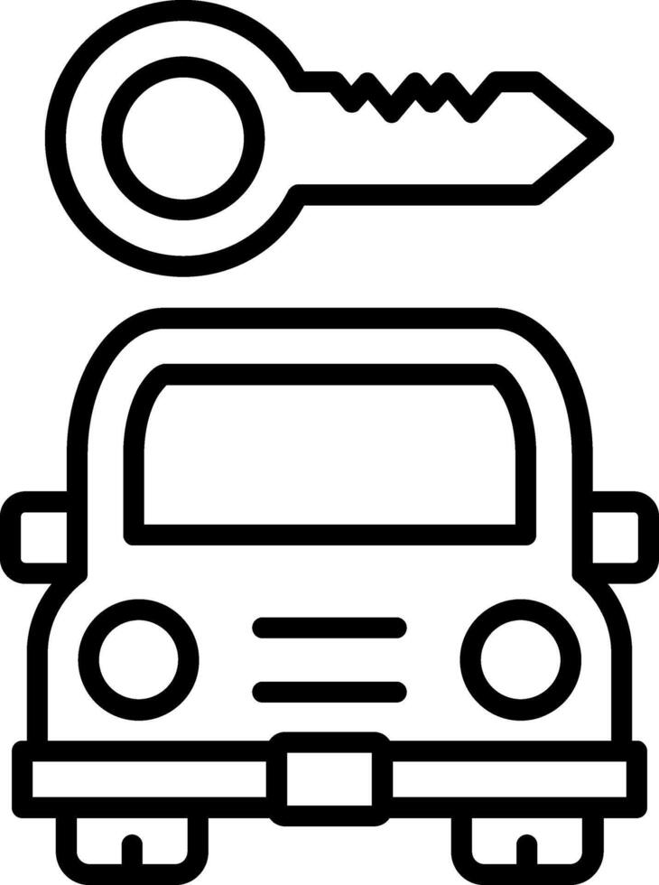 Car Rental Line Icon vector