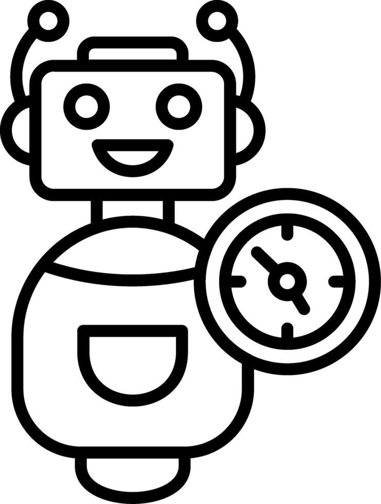 Bot Line Icon vector
