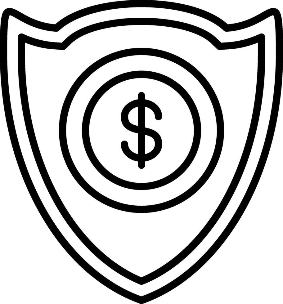 Secure Payment Line Icon vector
