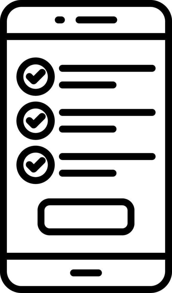 Checklist Line Icon vector
