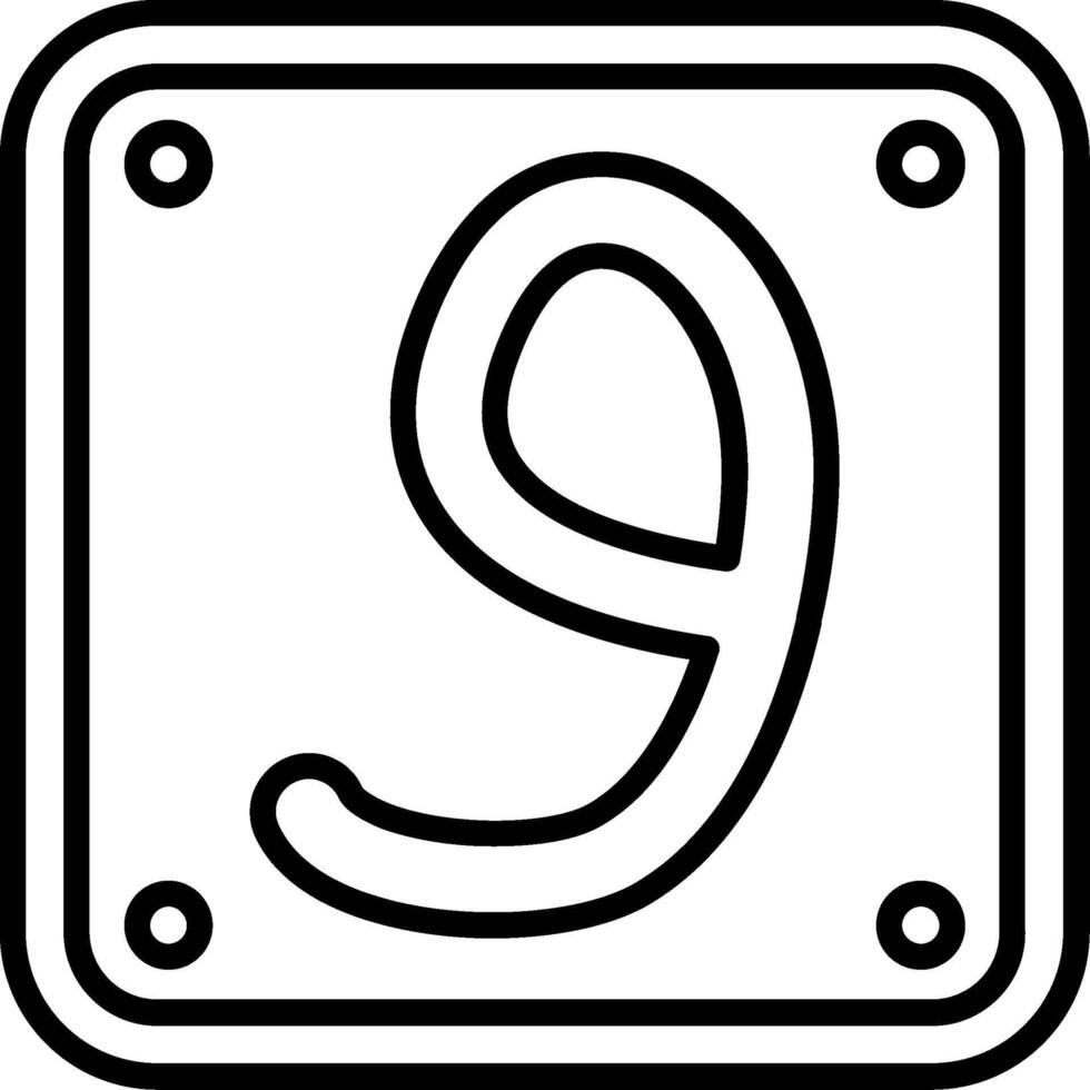 Arabic Language Line Icon vector